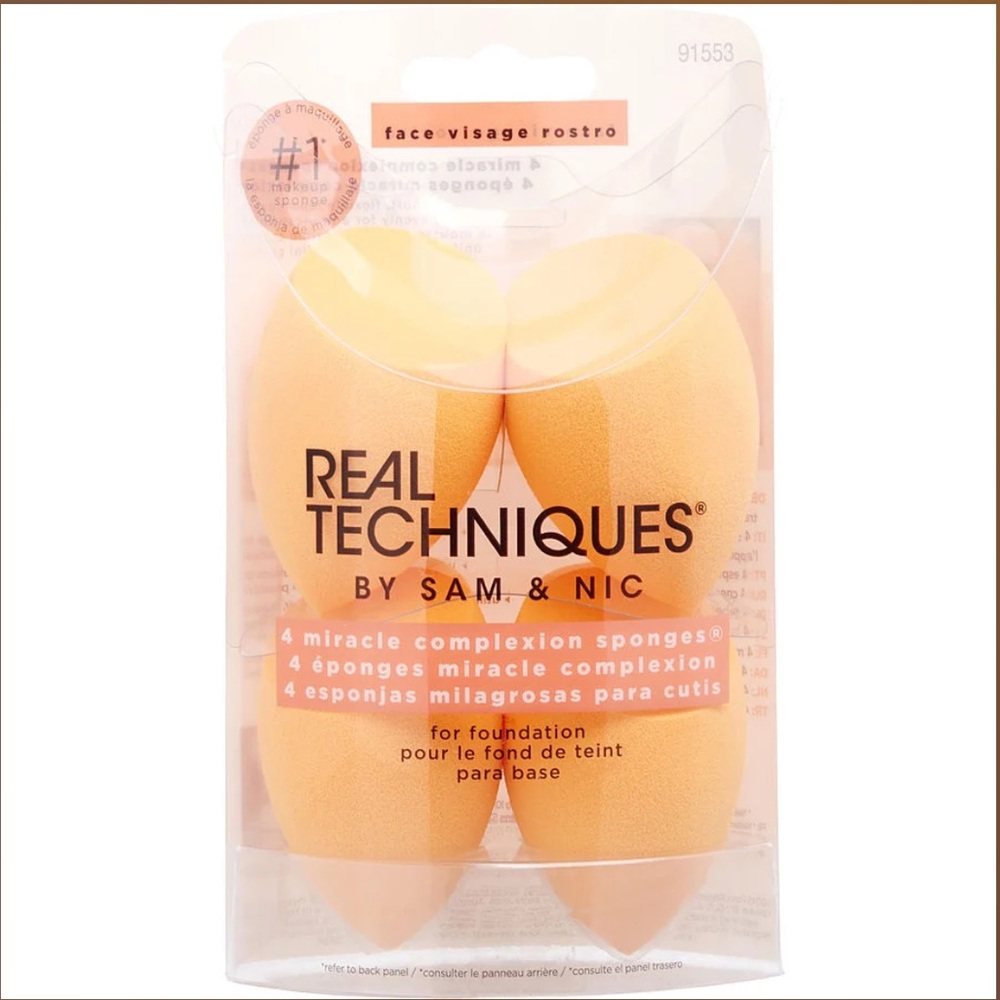 NWT, Real Techniques Miracle Complexion Sponges, pack of 4.